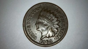 1864 - Indian Head Cent, NO L, #195 - Picture 1 of 6