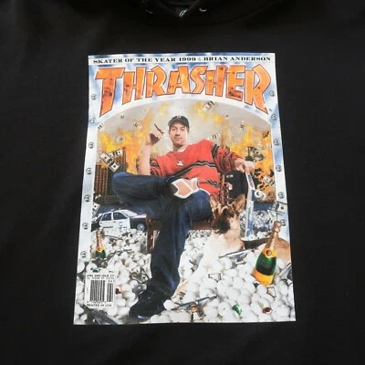 Thrasher 1999 SOTY Brian Anderson Sudadera Negra Patinador del Año Foto 1 de 4