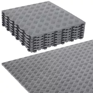 25 Stück Garage Bodenfliesen Interlocking 40x40cm Bodenbelag Fliesen 4sqm - Bild 1 von 7