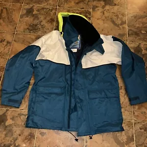 Pro Rainer Hooded Rain Coat Size L Vented Reflective Nylon RN 77113 - Picture 1 of 8