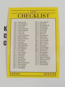 Fleer MLB Baseball 1991 #716 lista di controllo mai usata - Foto 1 di 2