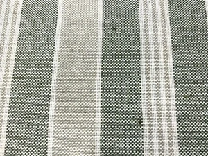 Botella de lino francés a rayas Cornell verde 280 cm/108" tela cortina ancha - Imagen 1 de 7