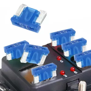 10pcs 15AMP APS/ATT Fuse Short Low Profile Mini Blade Kit For Toyota Honda Lexus - Picture 1 of 13