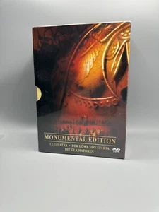 Monumental Edition 3 DVD Box Cleopatra Die Gladiatoren Der Löwe Von Sparta Ovp - Picture 1 of 3