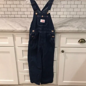 Round House Denim Overalls Childrens 8 Blue Jean Farm Country Retro - Picture 1 of 9