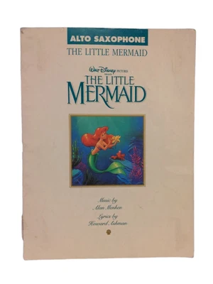 Vintage Sheet Music Book Alto Saxophone The Little Mermaid Disney Music - Image 1 of 3