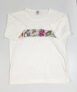 Vintage Kauai Hawaii Usa Beach Neon Art Rare T Shirt Made Large Style For Women - Picture 1 of 6