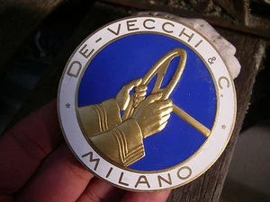 DE VIECI & C. MILANO - Car Badge Emblem Cooler Italy - Enamelled - Rare!! - Picture 1 of 1