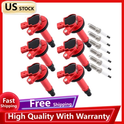 Set of 6 Ignition Coil Pack Spark Plugs for 2007-2016 Ford Edge 2008-2016 Taurus - Image 1 of 4