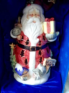 New Santa Tea Light Holder IOB - Picture 1 of 3