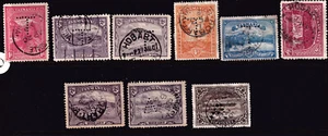 TASMANIA SCENES X 9 TO 6d LAKE PERF "T' & "A" USED (i10) - Picture 1 of 2
