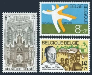 Belgium B973-B975,MNH.Mi 1970-1972.Great synagogue,Dancers,Father Dominique Pire - Picture 1 of 1