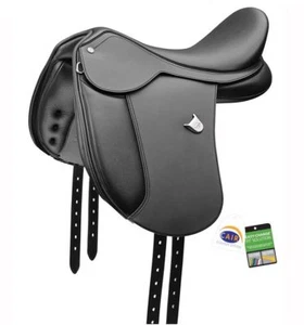Bates Pony Dressur verstellbarer Leistungsstützsattel CAIR schwarz 15 Zoll-16 Zoll - Bild 1 von 1