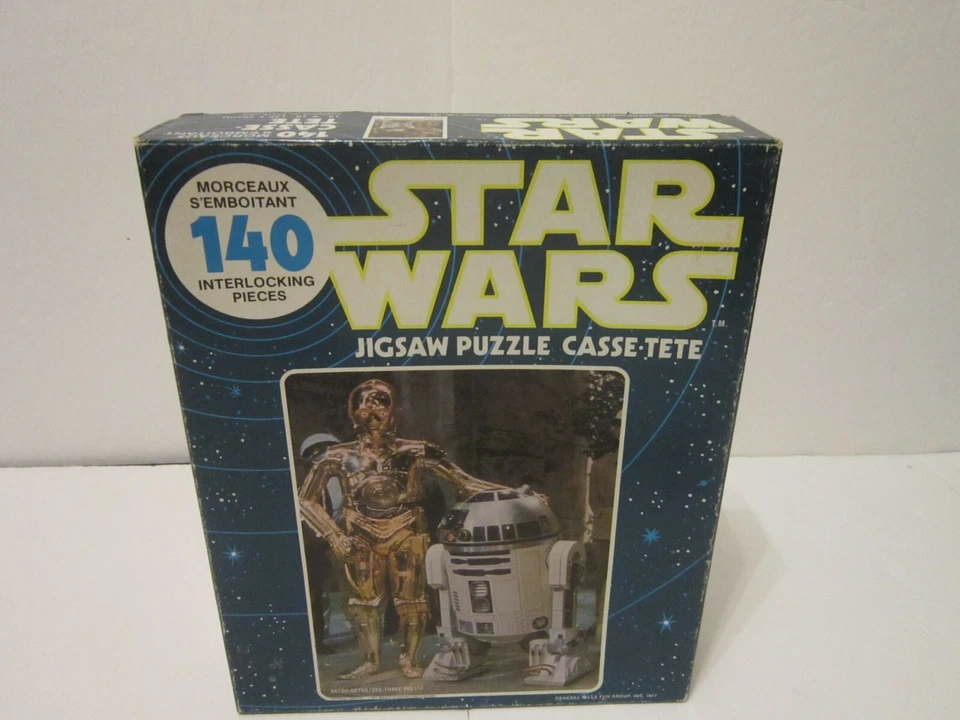 Rompecabezas vintage 1977 Star Wars Morceaux S'Emboitant Canadian Parker Bros Foto 1 de 4