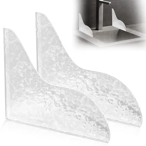 2Pcs Shower Splash Guard Self- Adhesive Shower Water Splash Guard Drip Blocke... - Picture 1 of 12