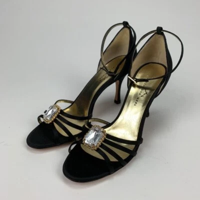 Alexandra Neel Mujer Sandalia Tacones Ajustados Zapatos Negro Correa al Tobillo Sexy 6.5-7 B Nuevo Foto 1 de 4