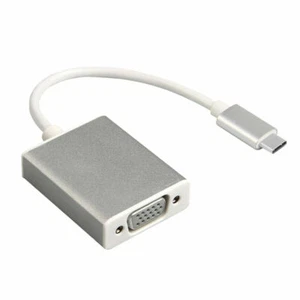 USB-Adapter: Stecker Typ C an VGA Buchse. Konverter. weiß. 10cm. MacBook. Laptop - Bild 1 von 1