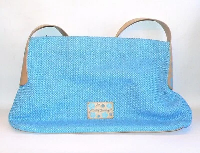 Betty Barcley Shoulder Beach Bag Light Blue Bast Effect - Image 1 of 4