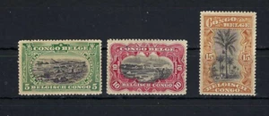 BELGIAN CONGO.-POR MATADI.-RIVER SCENE- FALL- OIL PALMS- {3} 1910 MNH - Picture 1 of 2