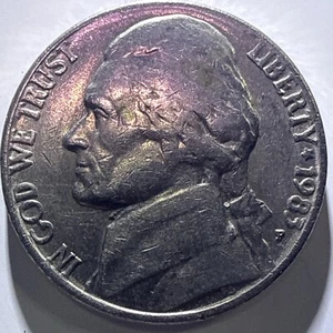 1983 P Jefferson Nickel Obv / Rev Die Clash Unique Rotations - Picture 1 of 13