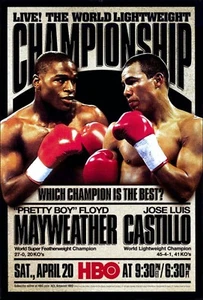 Vintage Original Floyd Mayweather vs. Jose Luis Castillo Boxing Fight Poster - Picture 1 of 1