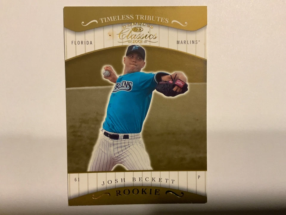 2001 Donruss Classics Timeless Tributes Josh Beckett Rookie SP /100 Card #105 - Image 1 of 4