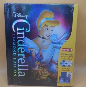 Disney Cinderella Target Exclusive Blu-ray DVD 32 Page Storybook New Sealed - Picture 1 of 2