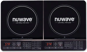 Double Induction Cooktop, Powerful 1800W, 2 Large 8” Heating Coils, Independent - Picture 1 of 7