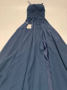 New JJ'S House Dress Long Blue S Women's A53 - Picture 1 of 7