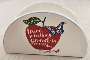 Dolly Parton Ceramic Sponge Holder Apple Butterfly Leave Something Good - Picture 1 of 3