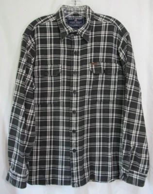 Рубашка на пуговицах Ralph Lauren Polo Sport Sportsman клетчатая фланелевая размер большой б/у в отличном состоянии - Изображение 1 из 4