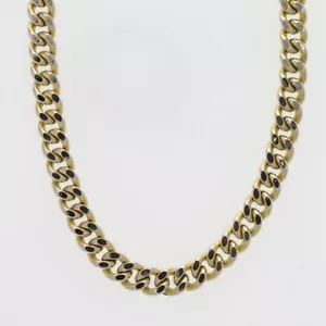 5mm Hollow Curb Link Chain 24.25" Necklace 10K Yellow Gold Türkiye 17.41 Grams - Picture 1 of 5