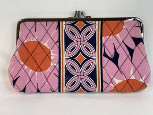 Vera Bradley rosa Blumen "Loves Me" Double Kiss Lock Geldbörse Clutch - Bild 1 von 18