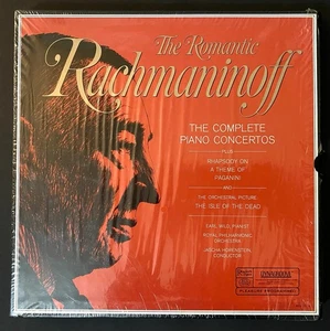 Romantic RACHMANINOV Complete Piano Concertos (4LPs 1966) DynaGroove NM Shrink - Picture 1 of 5