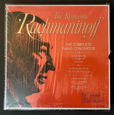 Romantic RACHMANINOV Complete Piano Concertos (4LPs 1966) DynaGroove NM Shrink - Image 1 of 4