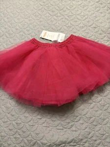 NWT Gymboree Girls Sz6-12M Hot Pink Lined Tulle Tutu Flared Skirt - Picture 1 of 4
