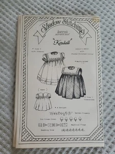 Shadow Stitching Child's Dress Pattern "Kendall" Sizes 1-6 (Size 4 Is Cut) - Picture 1 of 4