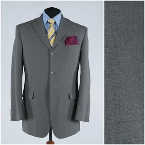 Mens MARKS & SPENCER Sport Coat 46R US Size Grey Wool Blazer Jacket - Picture 1 of 13