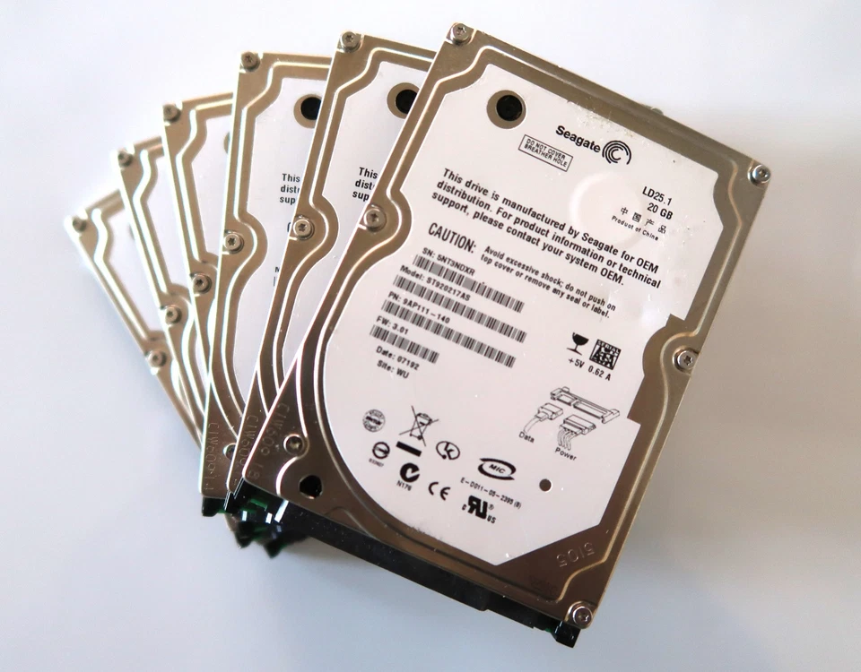 "Lot of 6" Seagate ST920217AS LD25.1 5400rpm 1.5Gb/s 2MB 2.5" 20gb *New 0 Hours* - Image 1 of 1