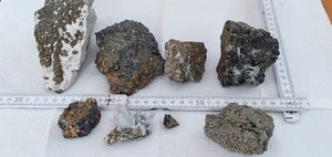 Pyrit Konvolut, verschiedene Varietäten, Katzen-Gold, Sammlung  - Bild 1 von 22