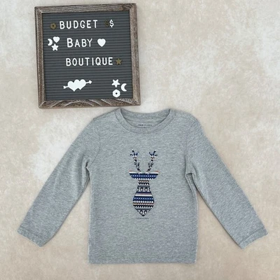 NUEVO SIN ETIQUETAS JANIE AND JACK Camisa Top Reno Gris Talla 2T Foto 1 de 3