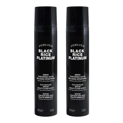 Perlier Black Rice 3X Size Flash Effect Eye Serum 2 Pack Reduce Wrinkles New - Image 1 of 4