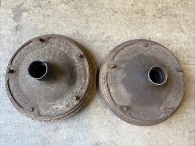 Pair Of 1936 Ford Brake Front  Drums Wide 5 - Image 1 of 4