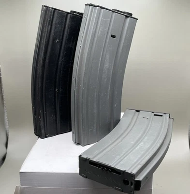 3 Airsoft  Ar15 M4/ M16 Metal Mid-Cap Magazine X3 — 第 1/4 张图片