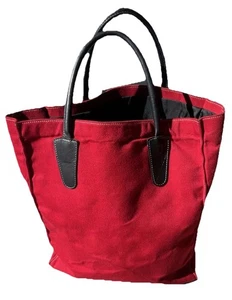 T. Anthony New York Reisetasche rot Canvas/schwarz Leder hergestellt in den USA - Bild 1 von 13