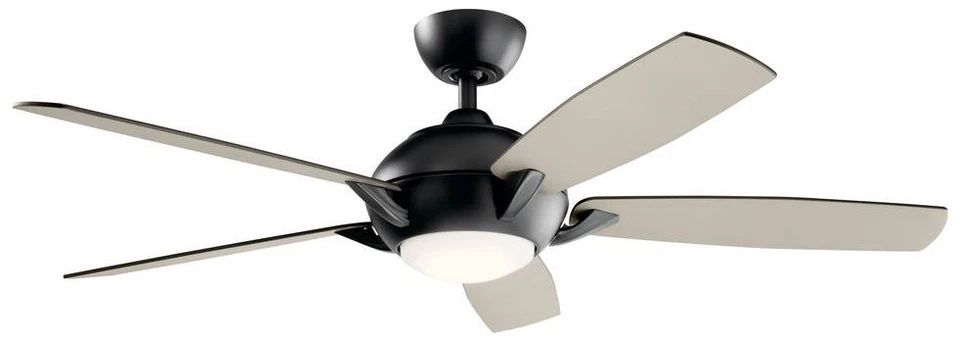 54" Kichler Geno Satin Black LED Ceiling Fan with Remote - Image 1 of 1