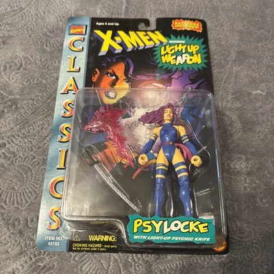 PSYLOCKE w/ Light-Up Weapon Toy Biz 1996 X-Men Classics figure MIB unopened - Image 1 of 4