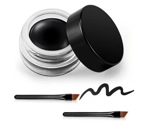 Schwarzer Gel Eyeliner, wasserfester Creme Eyeliner Gel Topf, hochintensive Pigmente - Bild 1 von 6