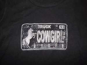 Nuevo con etiquetas Top Vaquera UP Adolescente Talla PEQUEÑA Manga Larga Negro  - Imagen 1 de 2