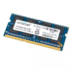 RAM For Crucial 4GB 2RX8 PC3L-12800S DDR3 1600Mhz 204Pin Laptop Memory 1.35V*&// - Picture 1 of 3
